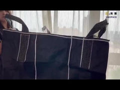 Dissipative FIBC ถุงป้องกันไฟฟ้าสถิตย์ CROHMIQ สีฟ้า/ขาว สำหรับบรรจุผงเคมีอันตราย