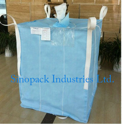 ซื้อ 1000 กิโลกรัมป้องกันไฟฟ้าสถิตถุงอุตสาหกรรมจำนวนมาก CROHMIQ สีน้ำเงิน / ขาวสำหรับการจัดเก็บผงเคมี online manufacture
