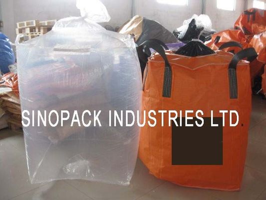 ซื้อ แบบฟอร์มใสขนาดใหญ่พอดี PE Bulk Fibc ถุงใหญ่ซับสำหรับคาร์บอน / ผงละเอียด online manufacture
