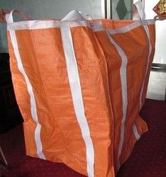 ซื้อ FIBC ถุงใหญ่สีส้มโหลดสองตันพร้อมสี่ลูป 10 '' สูง / เต็มเข็มขัด online manufacture